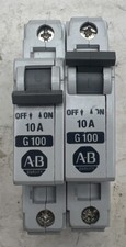   Allen-Bradley 1492-CB1 G100 10A Circuit Breaker, Lot 2 Used, Free Ship    