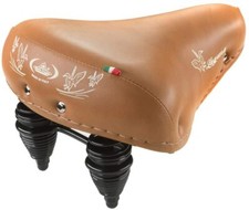 SELLA LAGUNA DOPPIA MOLLA MARRONE MONTEGRAPPA PER BICI OLANDA CITY BIKE EPOCA