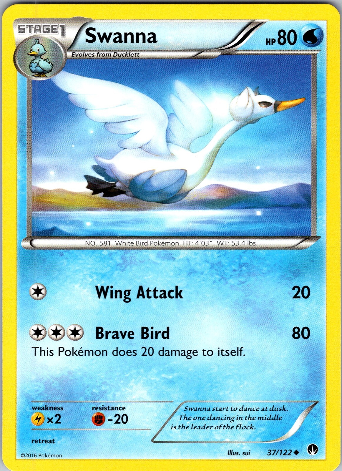 swanna full art pokemon card SV11W] 023/086UMaster Ball Reverse Holo Evolves from Ducklett Type Swanna (016/053) - BW1 Black