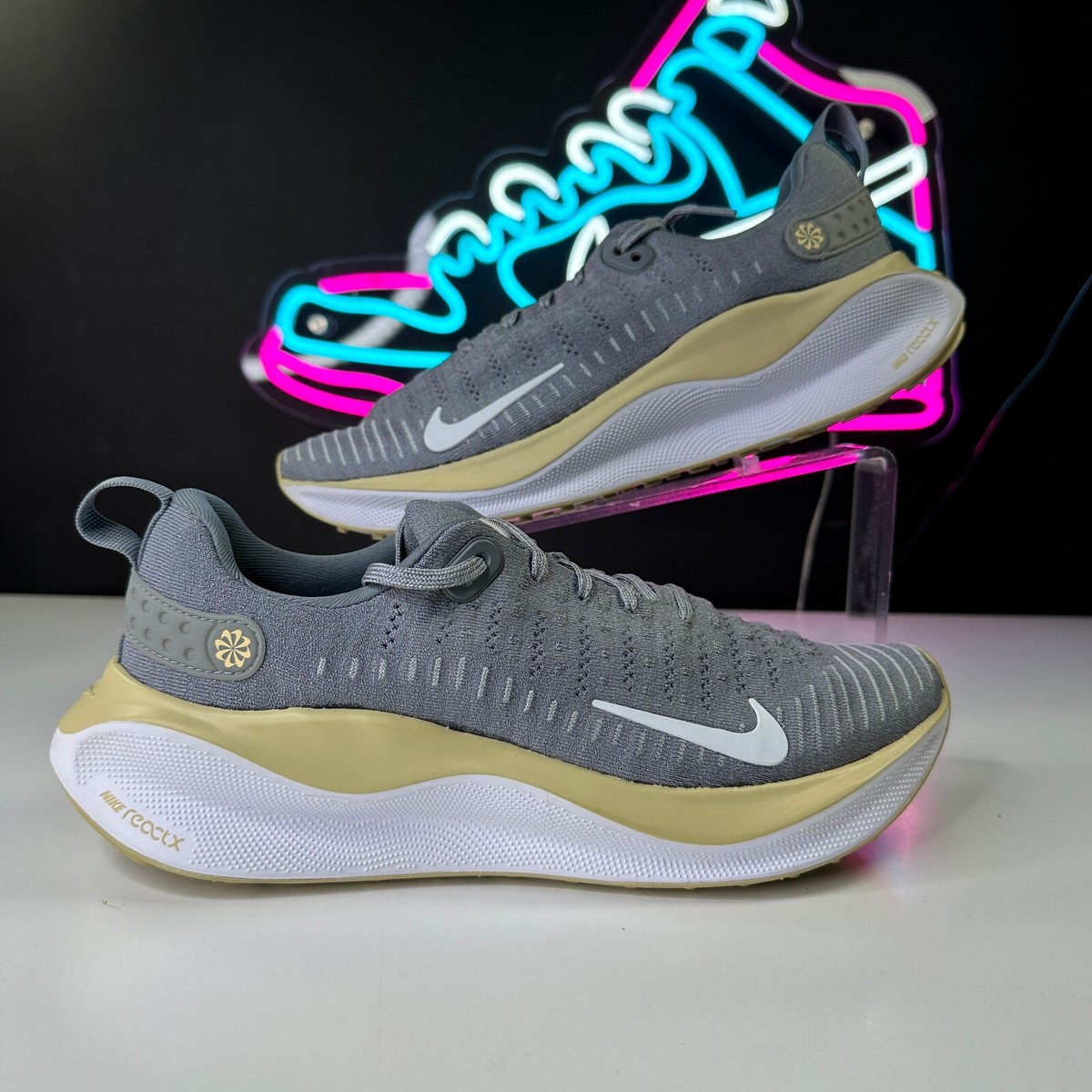 Nike ReactX Infinity Run Vegas Gold Grey Running Shoes
