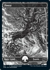 [1x] Forest (412) - Foil Etched - The Moonlit Lands Near Mint, English Misc Prom