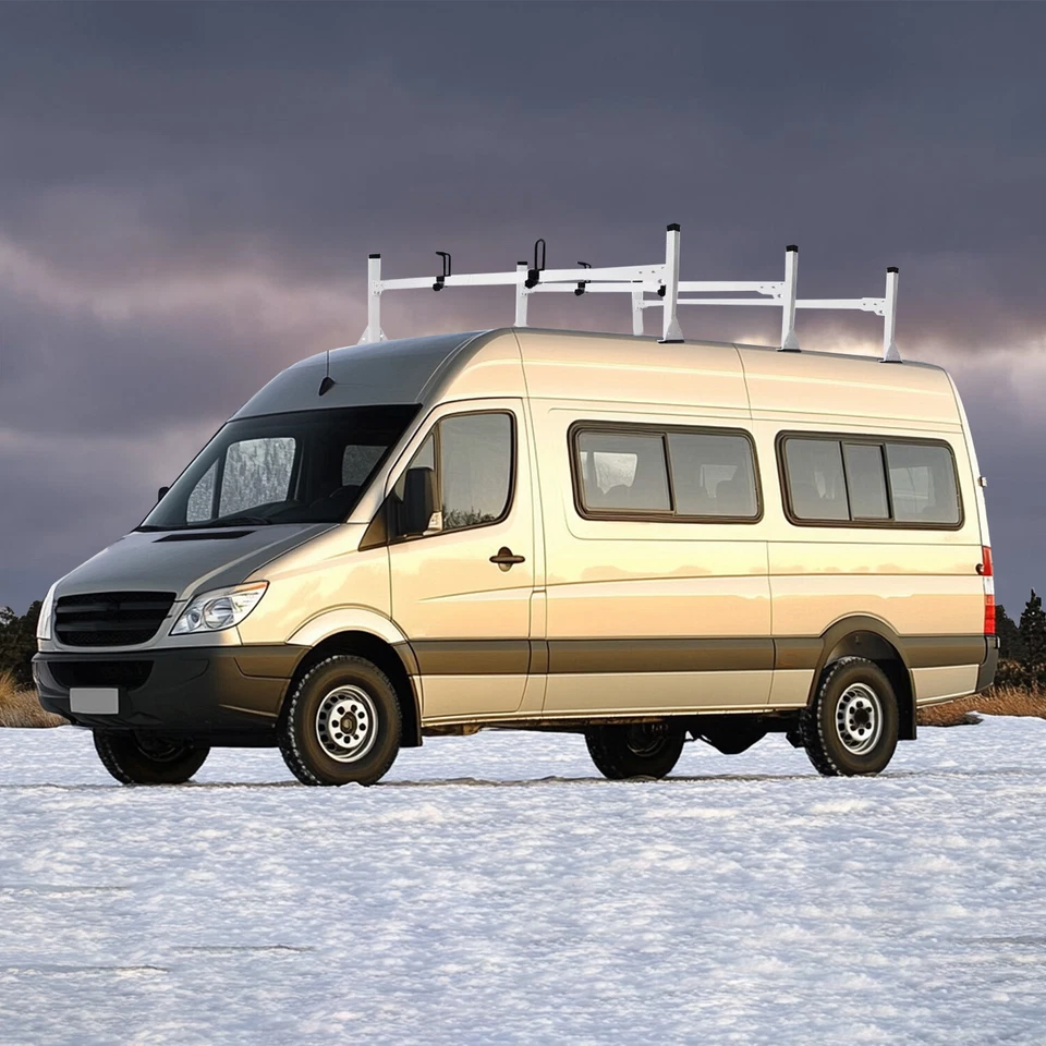 For Dodge/Freightliner Sprinter 2500/3500 02-06 3 bars Ladder Roof Rack Aluminum Foto 2 de 4