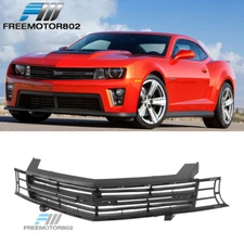 Fits 10-13 Chevy Camaro ZL1 Style Unpainted Black Front Bumper Upper Grille - PP
