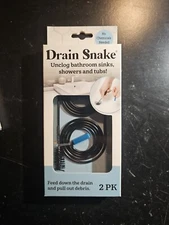 Evriholder Heavy Duty Drain Snake Unclog  Bathroom Sinks Showers & Tubs 2 Pack