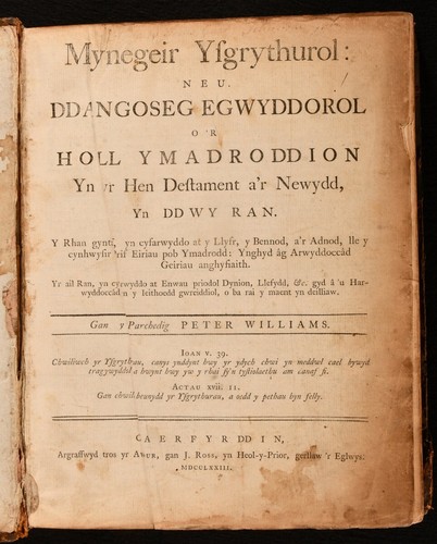 1773 Mynegeir Ysgrythurol Peter Williams First Edition Scarce Welsh - Picture 3 of 8
