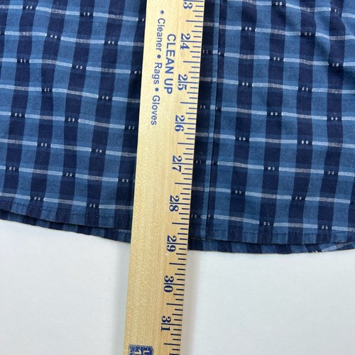 Fox Racing Shirt Mens Medium Blue Plaid Cotton Blend Racing Casual Pockets - Picture 5 of 7