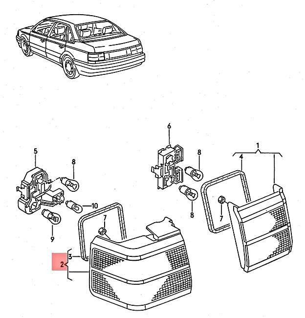 Luz trasera exterior derecha original Volkswagen NOS VW Passat 4Motion 357945112B Foto 2 de 2
