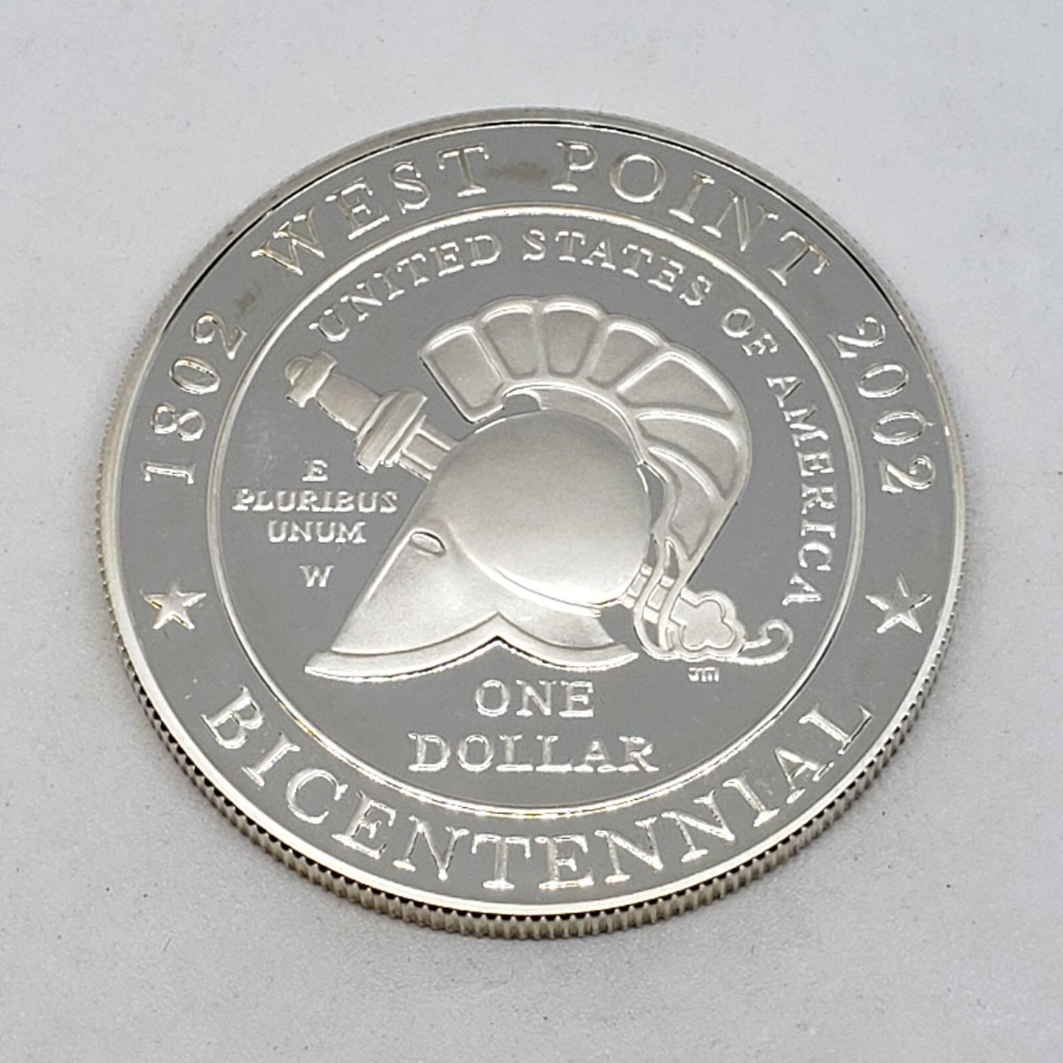 2002-W 1802 West Point Bicentennial One Dollar Coin, 27.5 Grams 90