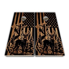 Lineman Flag Cornhole Board Wrap Set Laminated Cornhole Decal Set