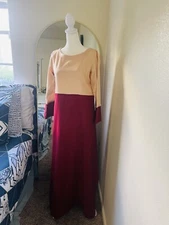 2 Pc Slub Khaddar  Set. Floor Length Shirt With 3 Quarter Sleeves