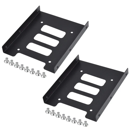 TRIXES Metal Internal Mounting Kits 2.5 Inch SSD & 3.5 Inch HDD NEW x2 Brackets