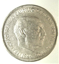 1949 (D50) Franco Spanish 5 Pesetas RARE