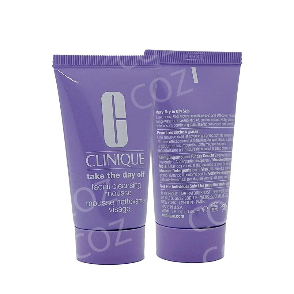 4 x Clinique Take The Day Off Facial Cleansing Mousse Cleanser 1 oz = 4 oz/120ml - Image 2 of 2