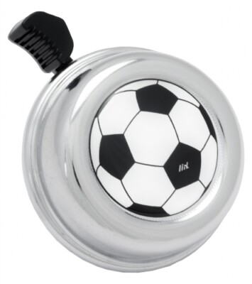 Liix Colour Bell ''Fußball'', Ø 60mm, Silber, Fahrradklingel