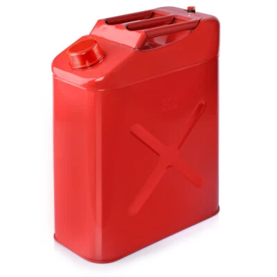 Edelstahl Kanister 20l Benzinkanister Wasser Kanister Diesel Reservekanister Rot - Bild 1 von 4