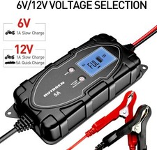Fullyautomatic Smart Chargerwith Lcd Display 5a 6v12v Trickle Battery Charger