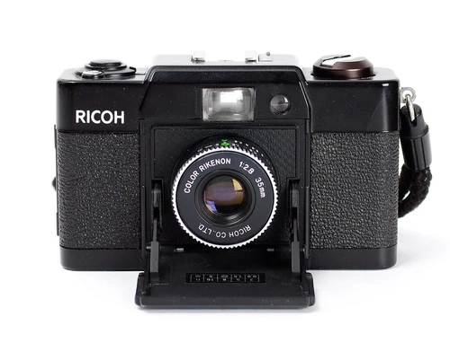 Ricoh FF-1 Point and Shoot 35mm Film Camera Color Rikenon 2.8/35mm Lens