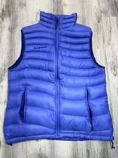 Mammut Size L Womens 750 Down Filled Full Zip Quilted Puffy Vest Purple Puffer