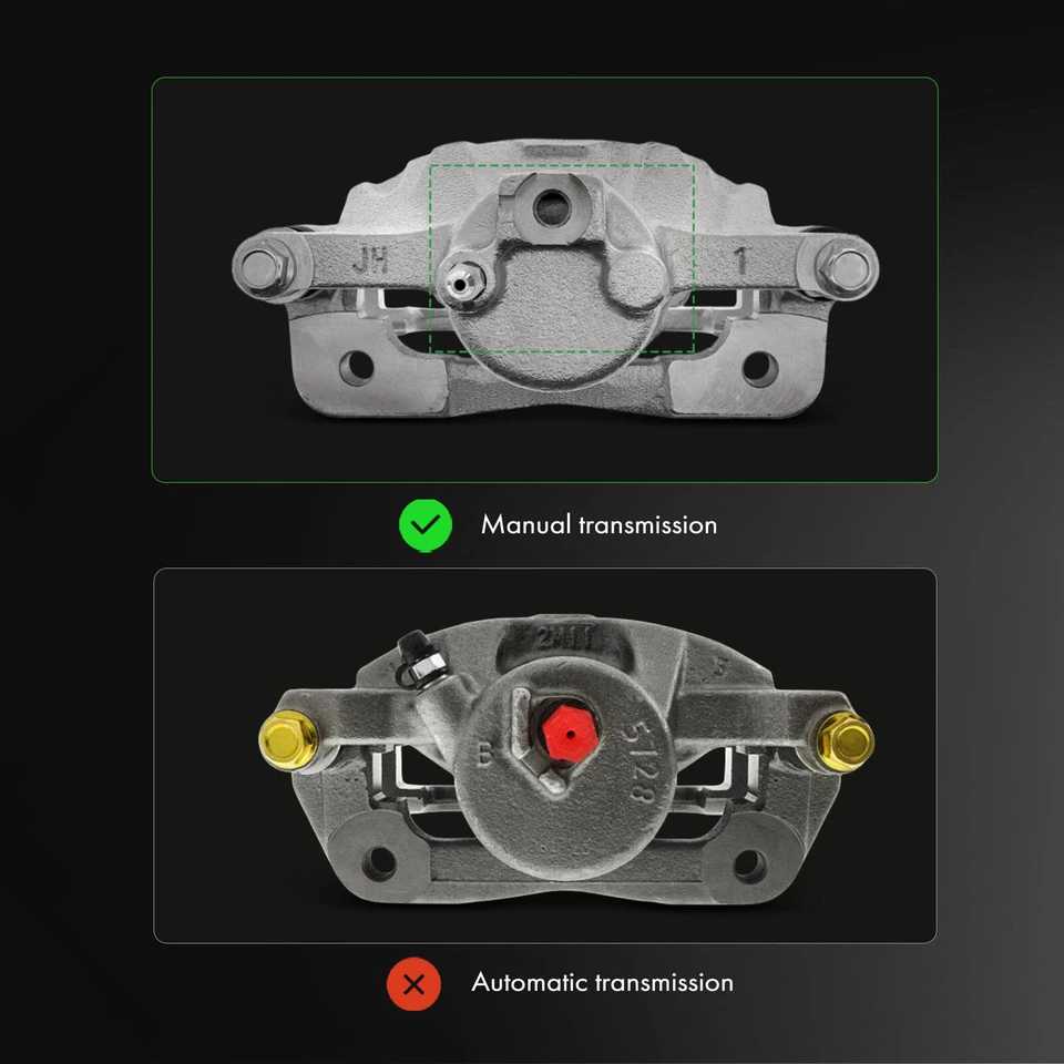 Par de pinzas de freno delanteras laterales con soporte para Honda Civic 2012-2015 L4 1,8 L Foto 2 de 4