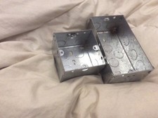 1 x  single and Double Metal Back Box Depth 47mm Flush Wall Pattress for Cooker 