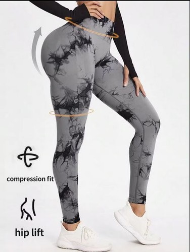 LOLLA Batik Fitness Gym Hose High Waist Kompression Seamless Leggings Scrunch - Bild 4 von 22