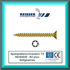 Holzschrauben Spanplattenschrauben Reisser Vollgewinde verzinkt 3x12-6x70 Torx g