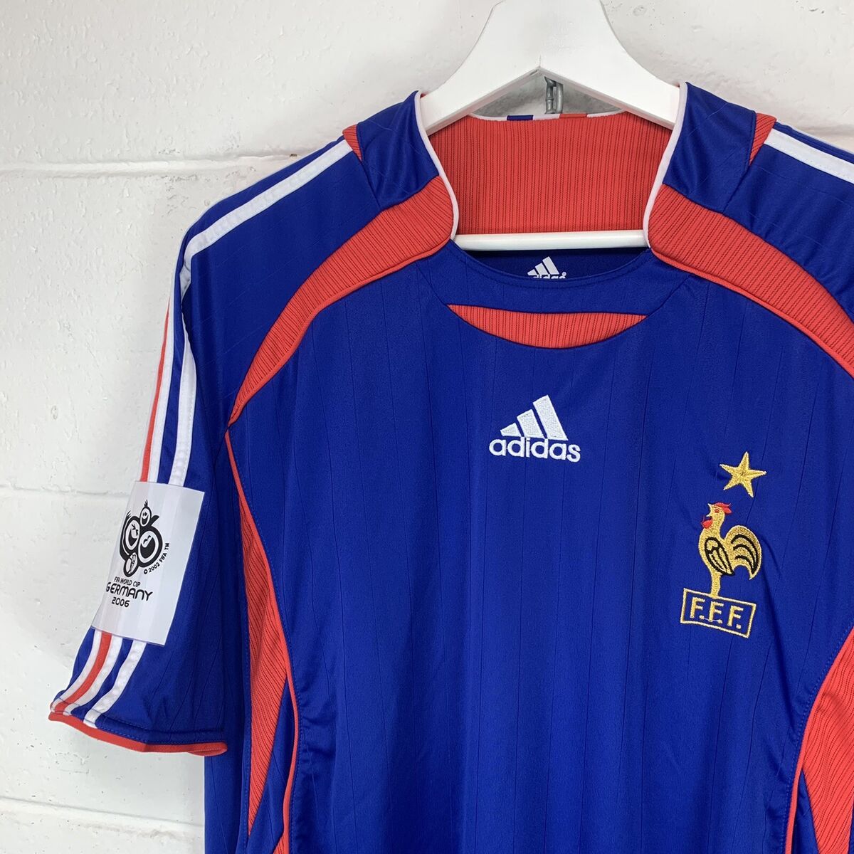 FRANCE 2006 WORLD CUP ADIDAS HOME FOOTBALL SOCCER SHIRT FRANCE 2006 WORLD CUP ADIDAS HOME FOOTBALL SOCCER SHIRT