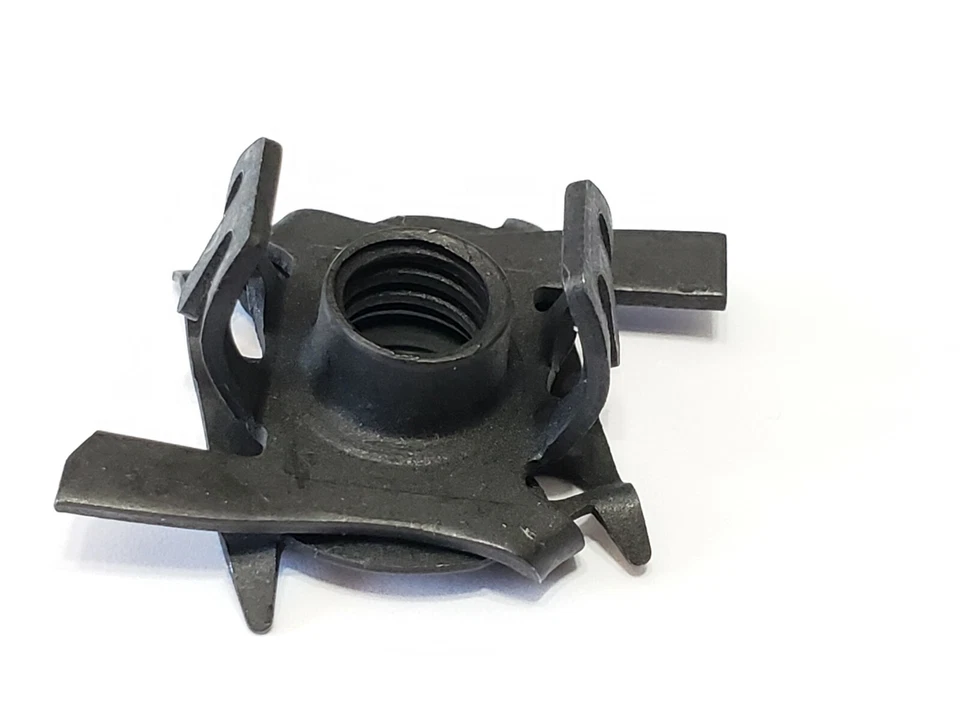 Ford Mustang 5/16-18 Fender Hood Adjuster Leveler Rubber Bumper Cage Nut 2pcs TP - Image 2 of 4