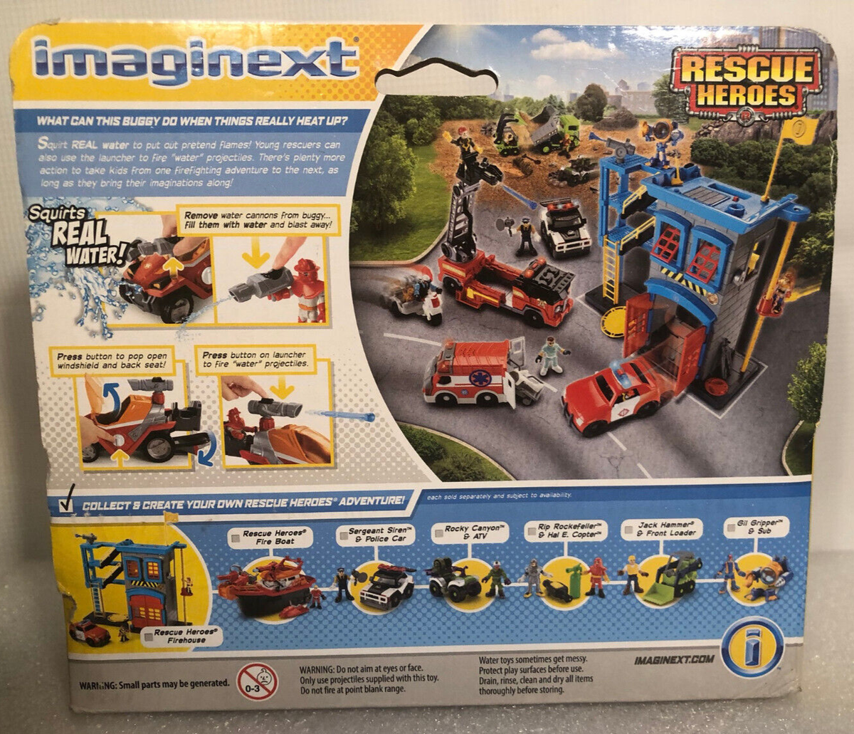 New Fisher Price Imaginext Rescue Heroes Fire Buggy + Rip