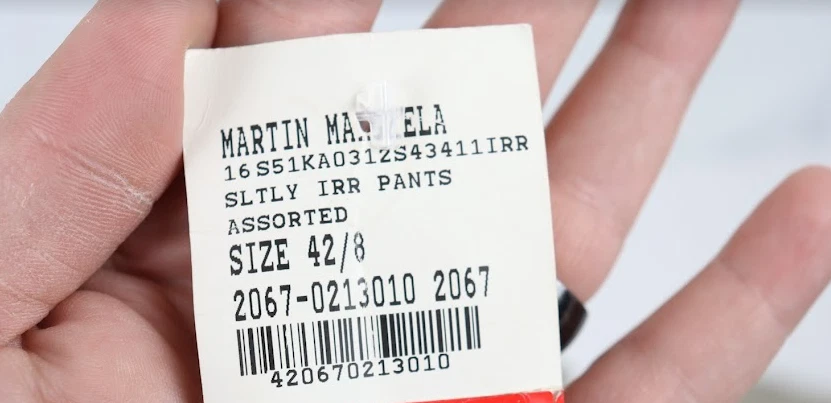 Maison Margiela o1rshd10124 Sltly IRR Pantaloni in Assortimento NUOVI CON ETICHETTE 38