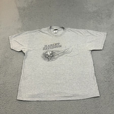 Harley Davidson Shirt Mens Extra Large Gray Short Sleeve Crewneck Biker USA Made