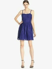 Women's Hailey by Adrianna Papell - Shift Dress - Blue- Embroidered, Size 2, NWT