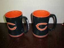 Set 2 NFL Chicago Bears 14 oz Sculpted Relief Coffee Mug Boelter Brands