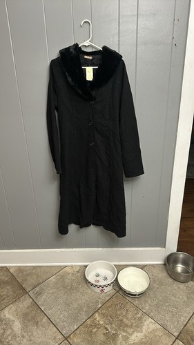 XXI Damen Wintermantel schwarz knielang Gr. L Kunstfellkragen nie getragen - Bild 3 von 6