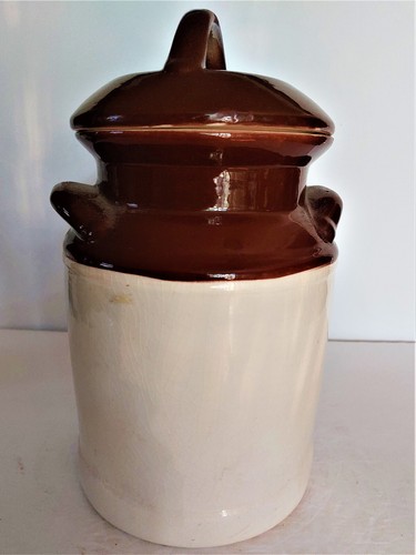 Tarro/tarro de leche vintage con escena de cabina para galletas - Imagen 3 de 9