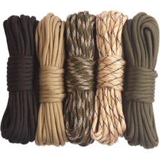 Paracord 9-Strand Core Nylon Parachute Cord Outside Survival Gear for Outdoor US