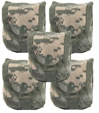 5 PACK - USGI Grenade Pouches - Army ACU Digital Camo MOLLE II VGC