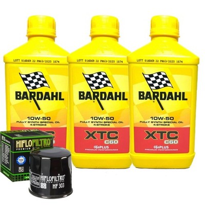 Set Service Bardahl Öl XTC 10W50+ Filter für Honda Cb500 Cup 1999