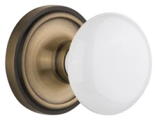 Nostalgic Warehouse CLAWHI_SD_NK Vintage White Porcelain Single