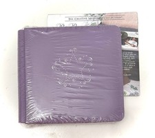 New Creative Memories 7x7 Lilac Lavender Album Silver Star  12 Page Protectors