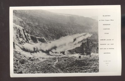 RPPC BINGHAM CANYON UTAH MINE BIRDSEYE VIEW  CLD VINTAGE REAL PHOTO POSTCARD