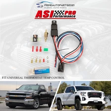 Electric Radiator Cooling Fan Relay Kit Universal Thermostat Temp Control Switch