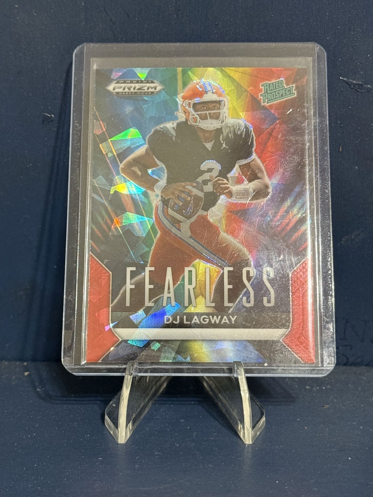 2024 Panini Prizm Draft Picks- DJ Lagway #F-DLY Fearless Red Ice Prizm (RC)