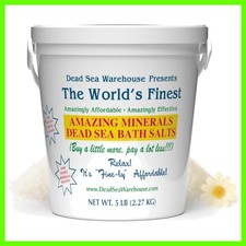 Relaxing 5 lbs Dead Sea Bath Salts - Natural Exfoliating  Therapeutic Minerals