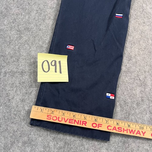 Brooks Brothers Milano Navy Blue World Flags Print Chino Pants Men's 34x30* - Picture 6 of 6