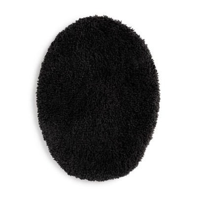 Polyester Toilet Seat Cover Black 19x22 Water Resistant Easy Clean Soft Bathroom