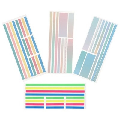 4Pcs Adhesive Clear Sticky Tabs with Slim Design for Precise Book Annotation