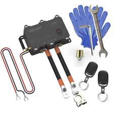 Automotive Battery Disconnect Switch - Automatic Power Cut-Off, 500A 12V-24V...