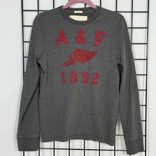 Vintage Abercrombie & Fitch Muscle Shirt Mens Medium Gray Spell Out Streetwear