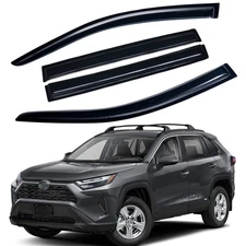 Tape-on Smoke Window Visor Rain Guards Wind Deflectors for 2019-2025 Toyota RAV4